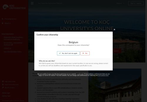 Koç University Application Platform - Apply online!