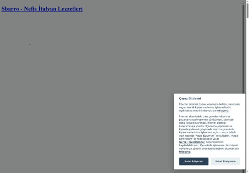 İtalyan Mutfağı Yemekleri | İtalyan Makarna ve Pizza | Sbarro Türkiye