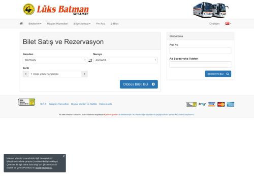 Lüks Batman - PNR Arama ve Bilet Sorgulama