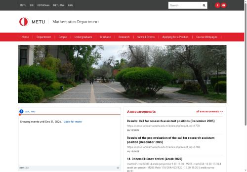 Mathematics Department | METU