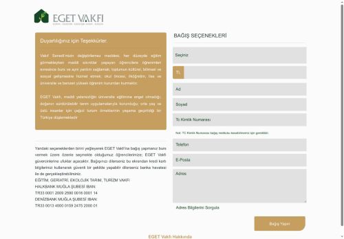 Bağış | EGET VAKFI