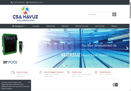 ÇSA Havuz | Yuzme Havuzu Sauna ve Spa Tasarım,Kurulum ve Servis