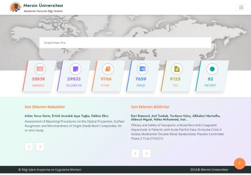 APBS | Akademik Personel Bilgi Sistemi