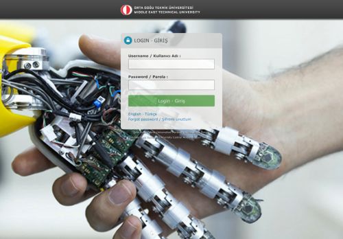 METU – Central Authentication Service - Login / Giriş