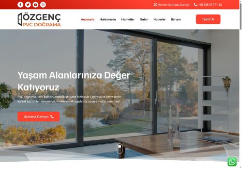 ÖZGENÇ PVC Doğrama | Cam Balkon, Pimapen, Alüminyum Sistemler – Çayırova - Anasayfa
