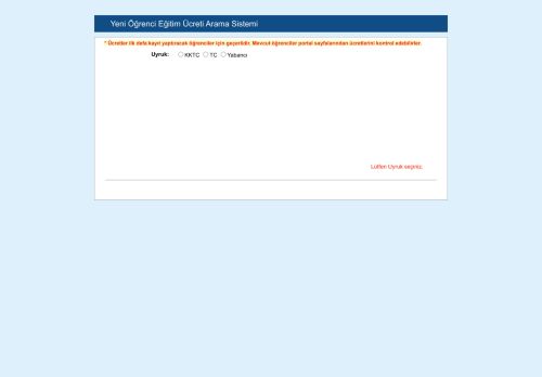 Yeni Öğrenci Eğitim Harcı Arama Motoru - DAÜ