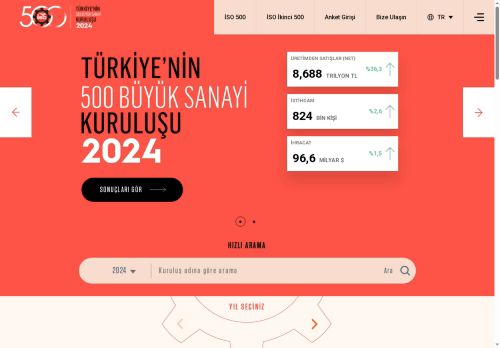 İSO 500 | Türkiye'nin 500 Büyük Sanayi Kuruluşu | Türkiye’nin 500 Büyük Sanayi Kuruluşu