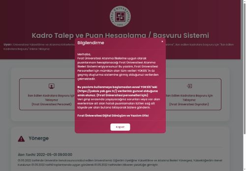 AİS | Fırat Üniversitesi