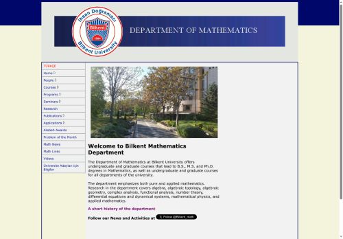 Department of Mathematics - Bilkent University