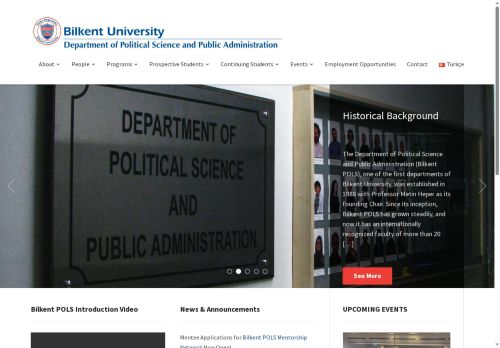 Department of Political Science and Public Administration —
