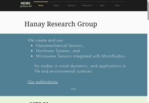 Hanay Research Group NEMS MEMS Microwave Sensor Bilkent ME UNAM Ankara