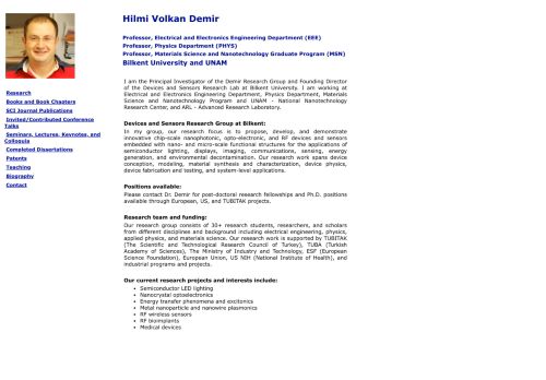 Hilmi Volkan Demir Home Page
