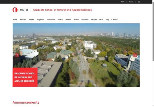 Home | Graduate School of Natural and Applied Sciences