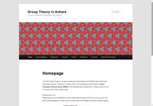 Group Theory in Ankara | in honour of Mahmut Kuzucuoğlu's 60th birthday