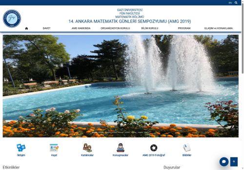 14. Ankara Matematik Günleri Sempozyumu (AMG 2019) | Matematik Bölümü | Fen Fakültesi | Gazi Üniversitesi | Gazili Olmak Ayrıcalıktır