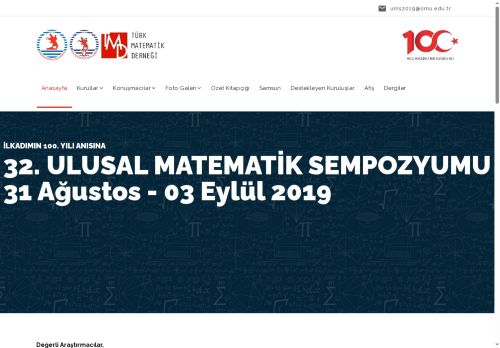 32. ULUSAL MATEMATİK SEMPOZYUMU
