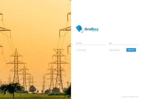 GridBox Portal - Web Kullanıcı Girişi