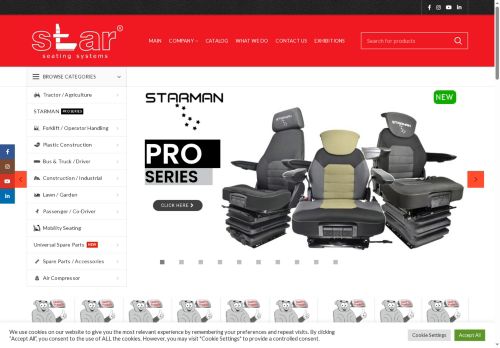 STAR SEATING SYSTEMS – AKKOMSAN OTOMOTIV – | Tractor Seats | Forklift Seats | Driver Seats | Agriculture Seats | Mower Seat | Plastic Seat