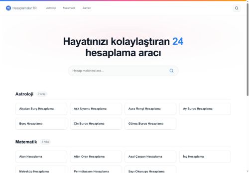 Tüm hesaplamalar tek adreste - Hesaplamalar.TR