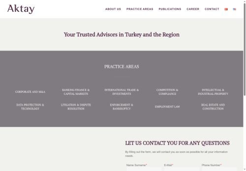 Aktay Hukuk Bürosu - Aktay Law - Home