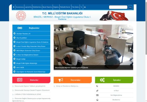 Bingöl Özel Eğitim Uygulama Okulu I. Kademe - BİNGÖL / MERKEZ