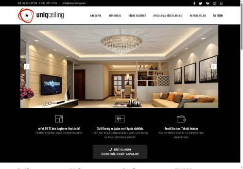 Gergi Tavan, Lake, Saten, Transparan, Barisol Tavan Baskı ve Uygulamaları - UniqCeiling