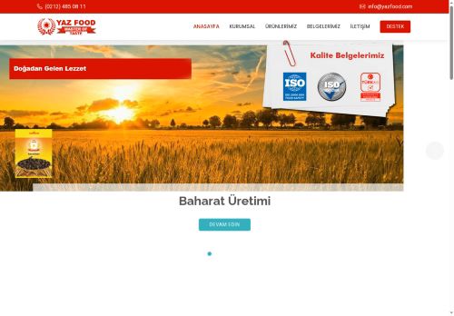 Gıda Katkı Maddeleri - Yaz Food | Yaz Baharat - Baharat Üretimi - Marinasyon