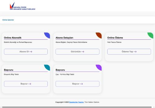 İvedik Osb Online İşlemler