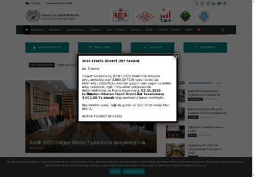 ADANA TİCARET BORSASI - Ana Sayfa