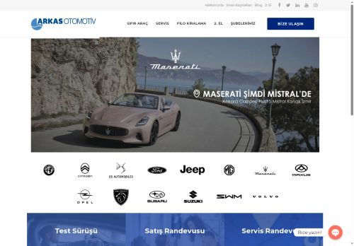 Arkas Otomotiv Opel, Ford, Citroen, Peugeot, Subaru, Volvo, Suzuki, MG