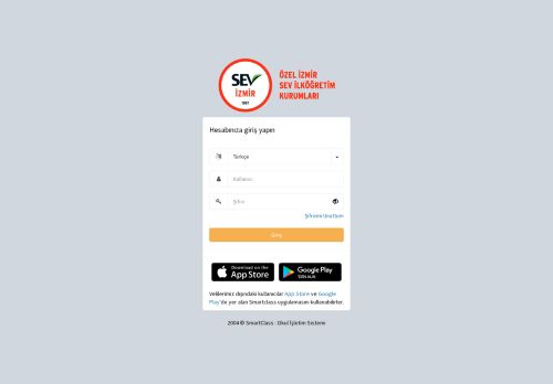 SmartClass : Okul İşletim Sistemi - Özel İzmir SEV Anaokulu