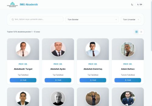 Akademik Personel Listesi