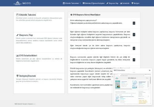 İMÜ Etkinlik Yönetim Sistemi