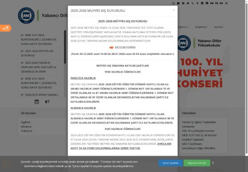 PTE | Yabancı Diller Yüksekokulu | Marmara Üniversitesi