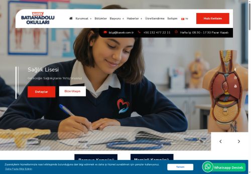 Batıanadolu Okulları | izmir Mesleki ve Teknik Liseler | Mesleki teknik liseler | Sağlık Meslek Lisesi | Havacılık Lisesi | İzmirdeki Sağlık meslek Liseleri | İzmir Havacılık Lisesi | Hemşirelik Lisesi | Biyomedikal Cihaz Teknolojisi Alanı