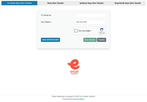 Online Tahsilat - Efeler Belediyesi