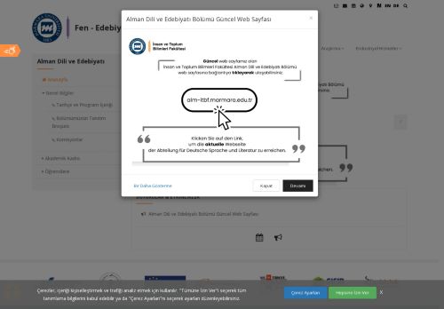 Marmara Üniversitesi - Alman Dili ve Edebiyatı - Fen - Edebiyat Fakültesi