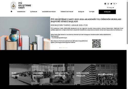 Anasayfa - İTÜ Geliştirme Vakfı
