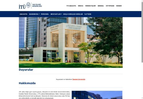 İTÜ | Yazı İşleri Müdürlüğü