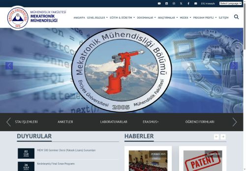 Mekatronik Mühendisliği Bölümü