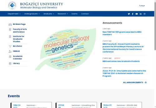 Moleküler Biyoloji ve Genetik sitesine hoşgeldiniz | Moleküler Biyoloji ve Genetik