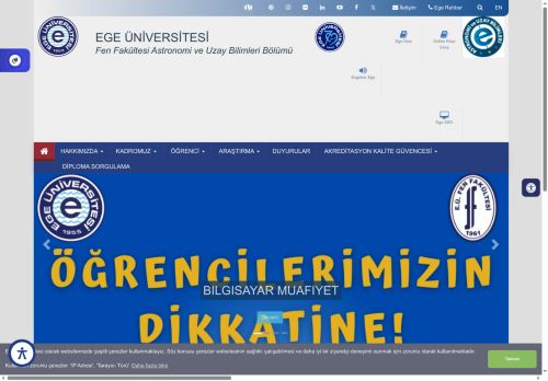 Astronomi ve Uzay Bilimleri Bölümü-E.Ü. Fen Fakültesi