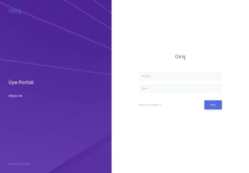Giriş - Üye Portalı
