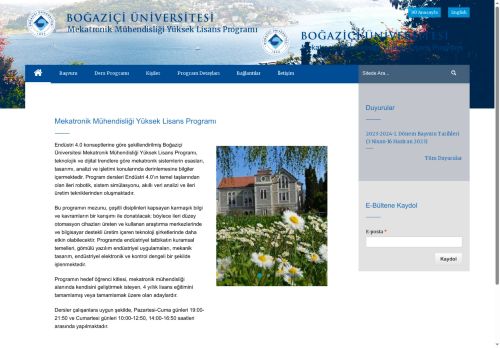 Mekatronik Mühendisliği Yüksek Lisans Programı | Mekatronik Mühendisliği Yüksek Lisans Programı