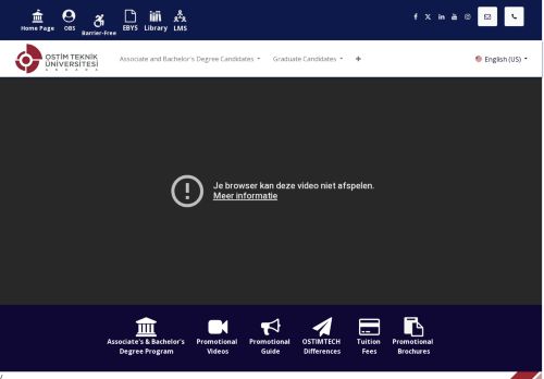 Ostim Teknik Üniversitesi Aday Öğrenci Sayfası