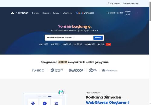 Turkishost - Domain, Web Hosting, Sunucu Hizmetleri