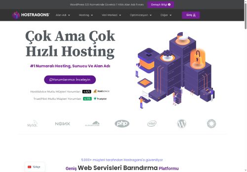 #1 Numara Hızlı Ve Güvenli Hosting Hizmetleri - Hostragons®