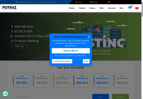 Poyraz Hosting - Türkiye Lokasyon VDS Sunucu
