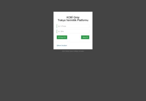 KOBİ GİRİŞİ | TRAKYA VERİMLİLİK PLATFORMU