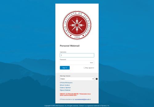 Zimbra Web Client Sign In